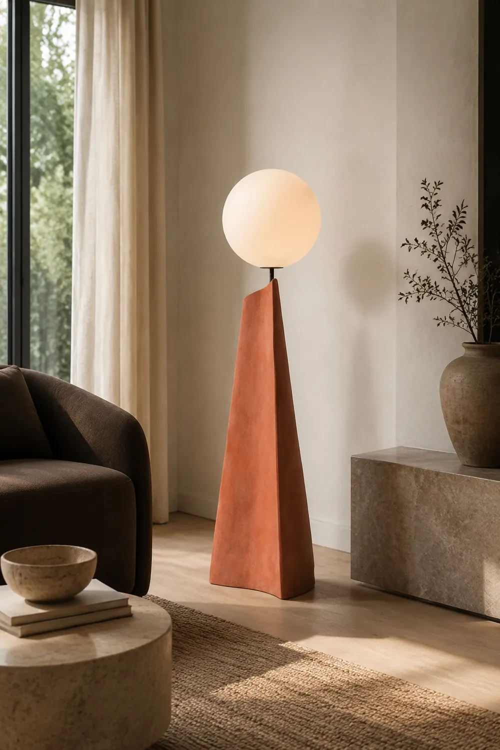 Carins Nordic Globe Floor Lamp, Metal&Glass, Living room - Lumpaz