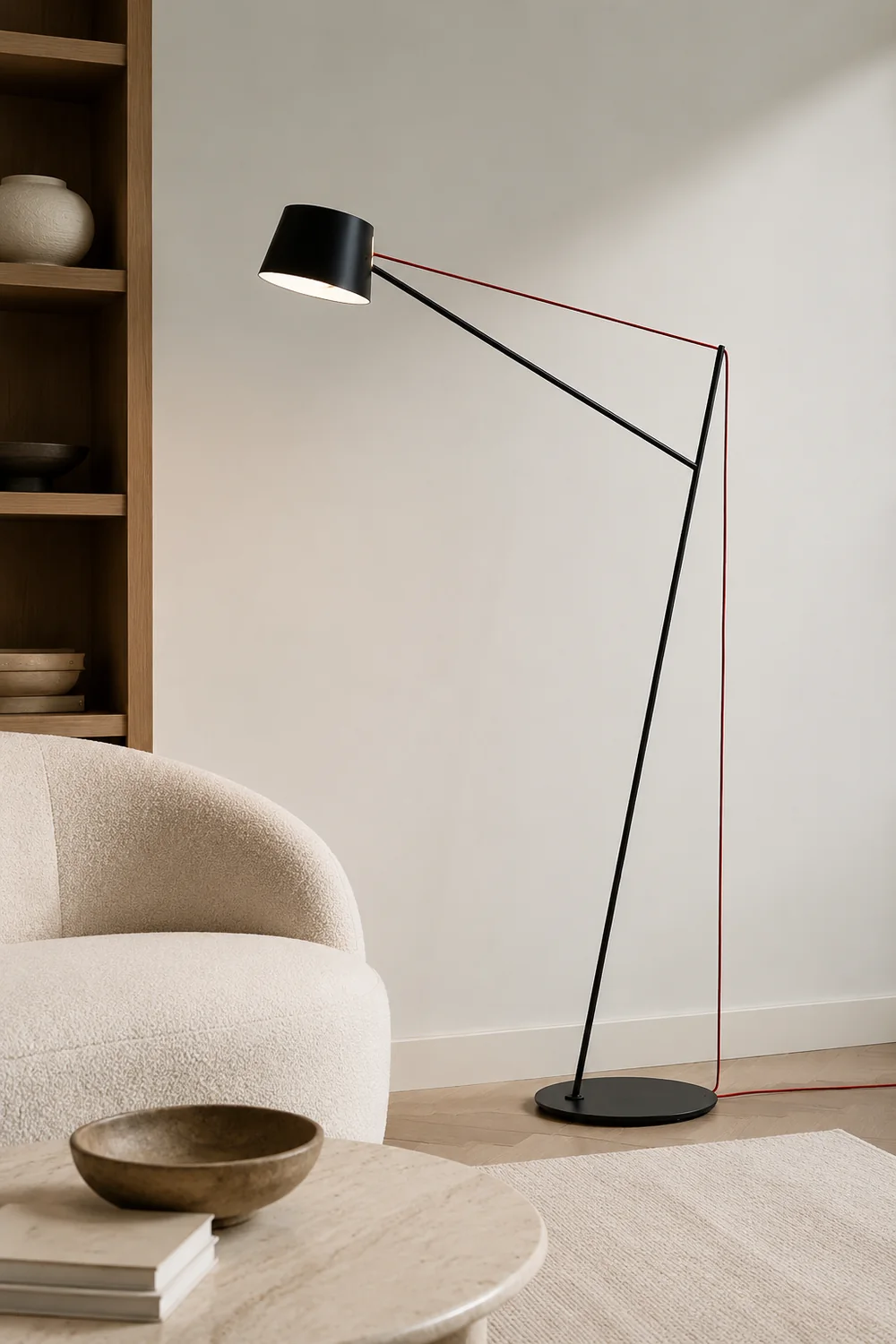 Salgado Modern Arc Linear Metal Floor Lamp, Black - Lumpaz