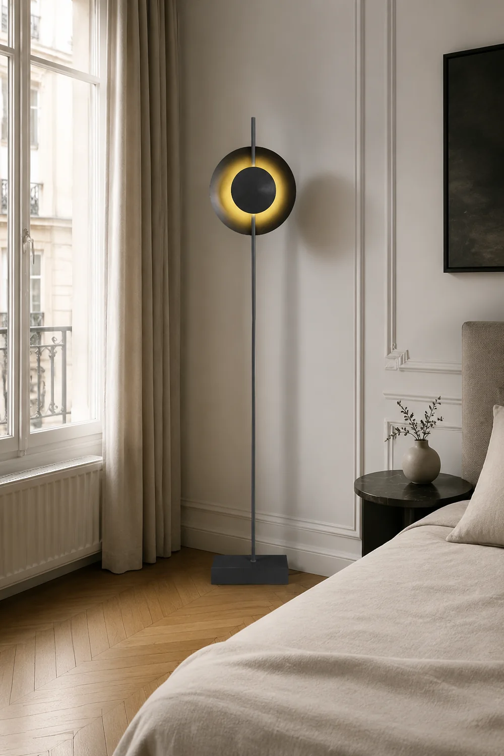 Salgado Industrial Semicircle Metal Floor Lamp - Lumpaz
