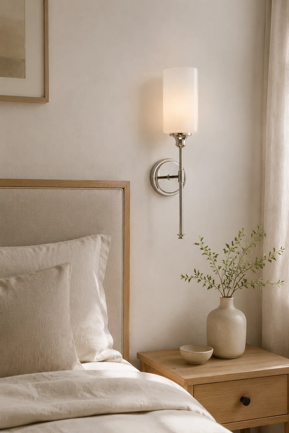Eryn Nordic Vanity Metal Glass Minimalism Wall Lamp, Black/Silver - Lumpaz