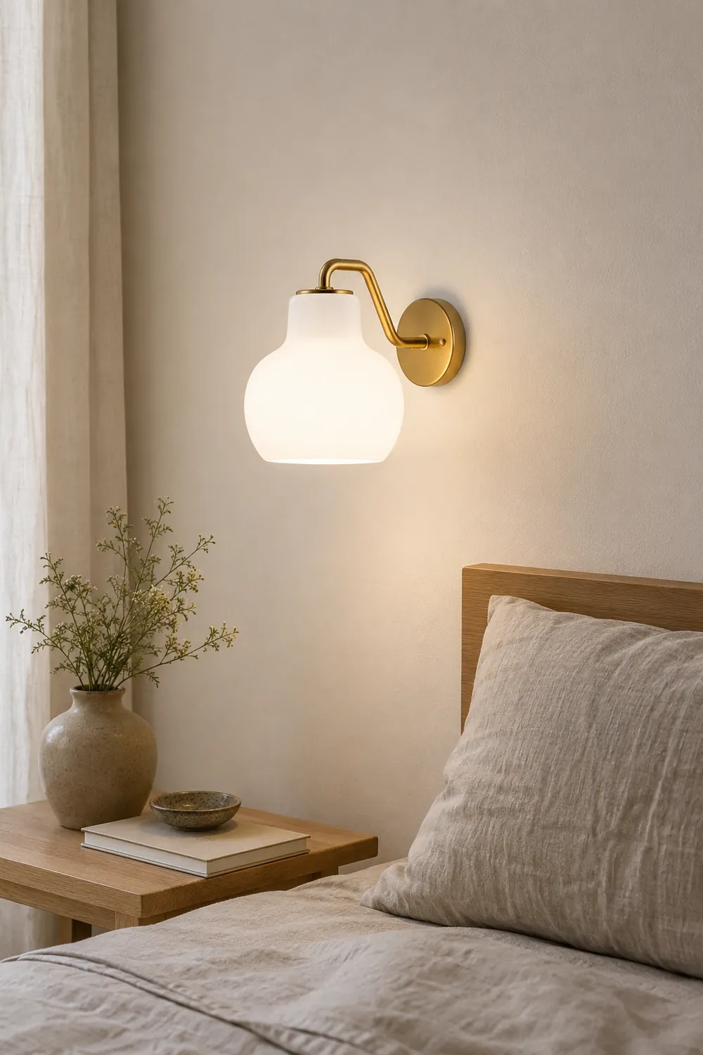 Hailie Vintage Dome LED Metal/Glass Wall Lamp For Mirror, White - Lumpaz