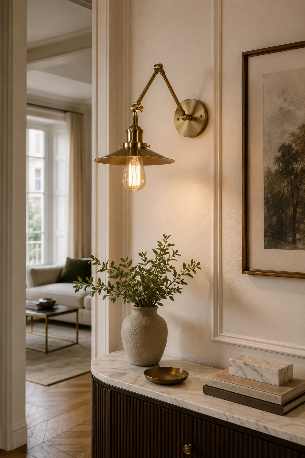 Alessio Vintage Adjustable Wall Lamp, Bedroom - Lumpaz
