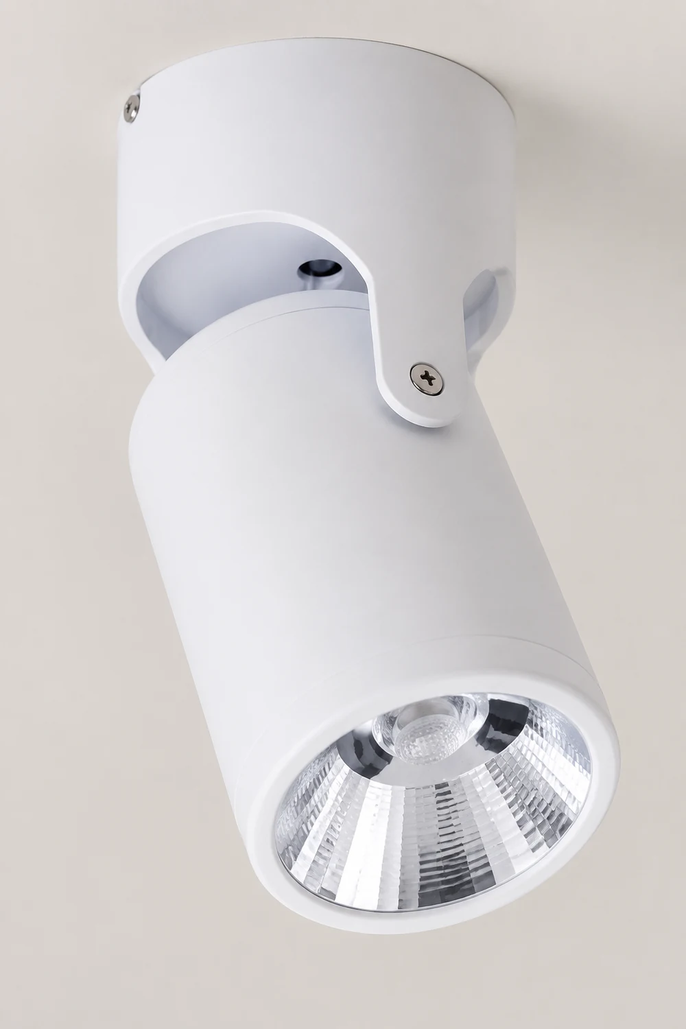 Novak Simple Rotatable Flush Mount Ceiling LED Spotlight, Black/White - Lumpaz