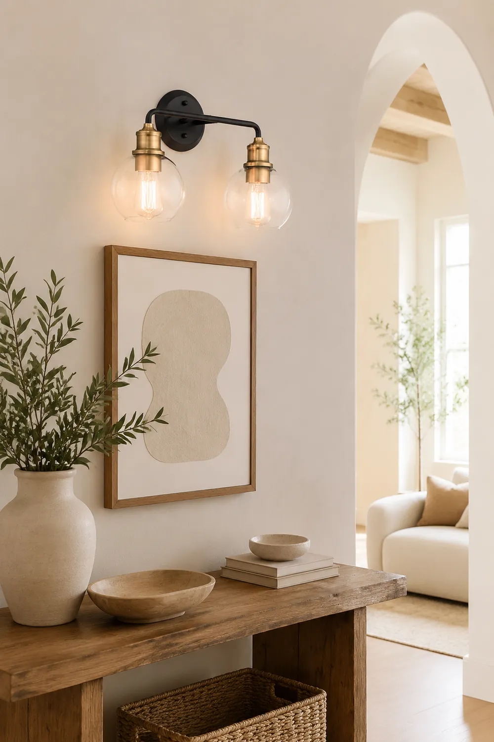 Alessio Minimalist Globe Metal/Glass Wall Lamp, 2/3 Light - Lumpaz