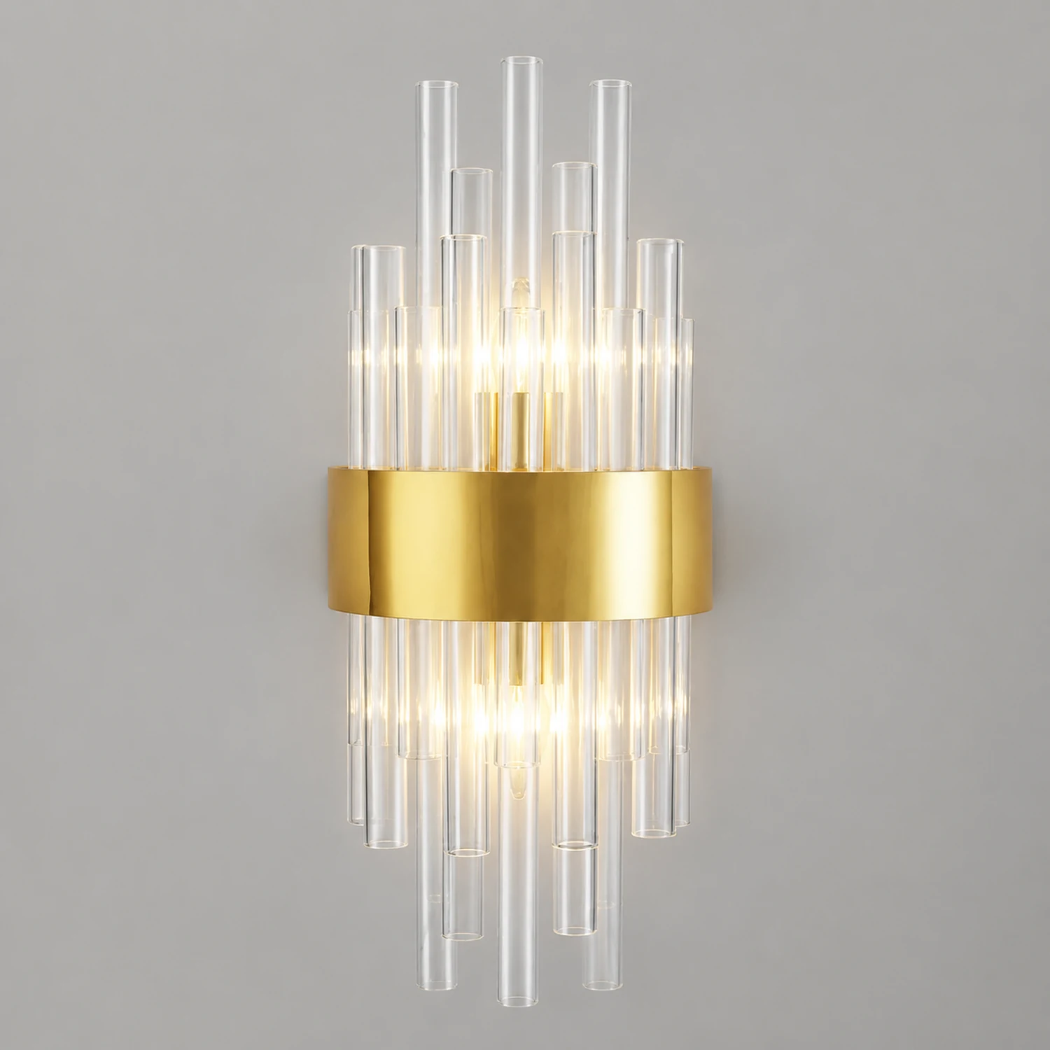Kristy Luxury Gold Crystal Bedroom Bedside Wall Lamp - Lumpaz