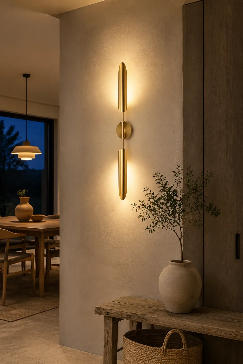 Meza Modern LED Wall Lamp Metal/Glass Warm White Garden/Corridor - Lumpaz