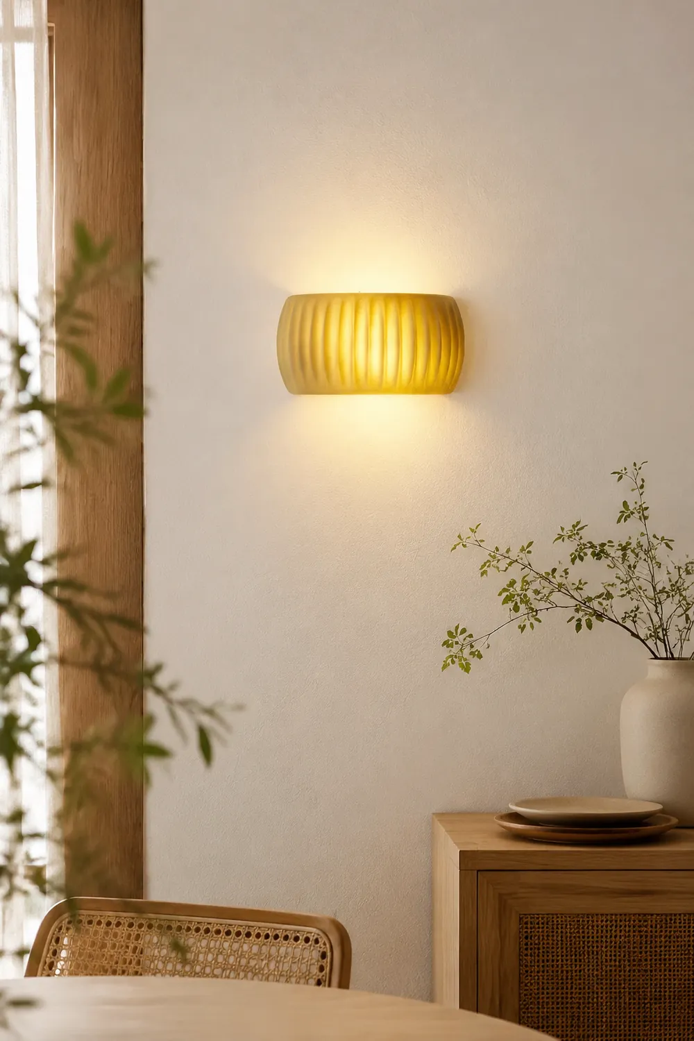 Hailie Modern LED Wall Lamp Orange/Green Metal/Resin Bedroom - Lumpaz