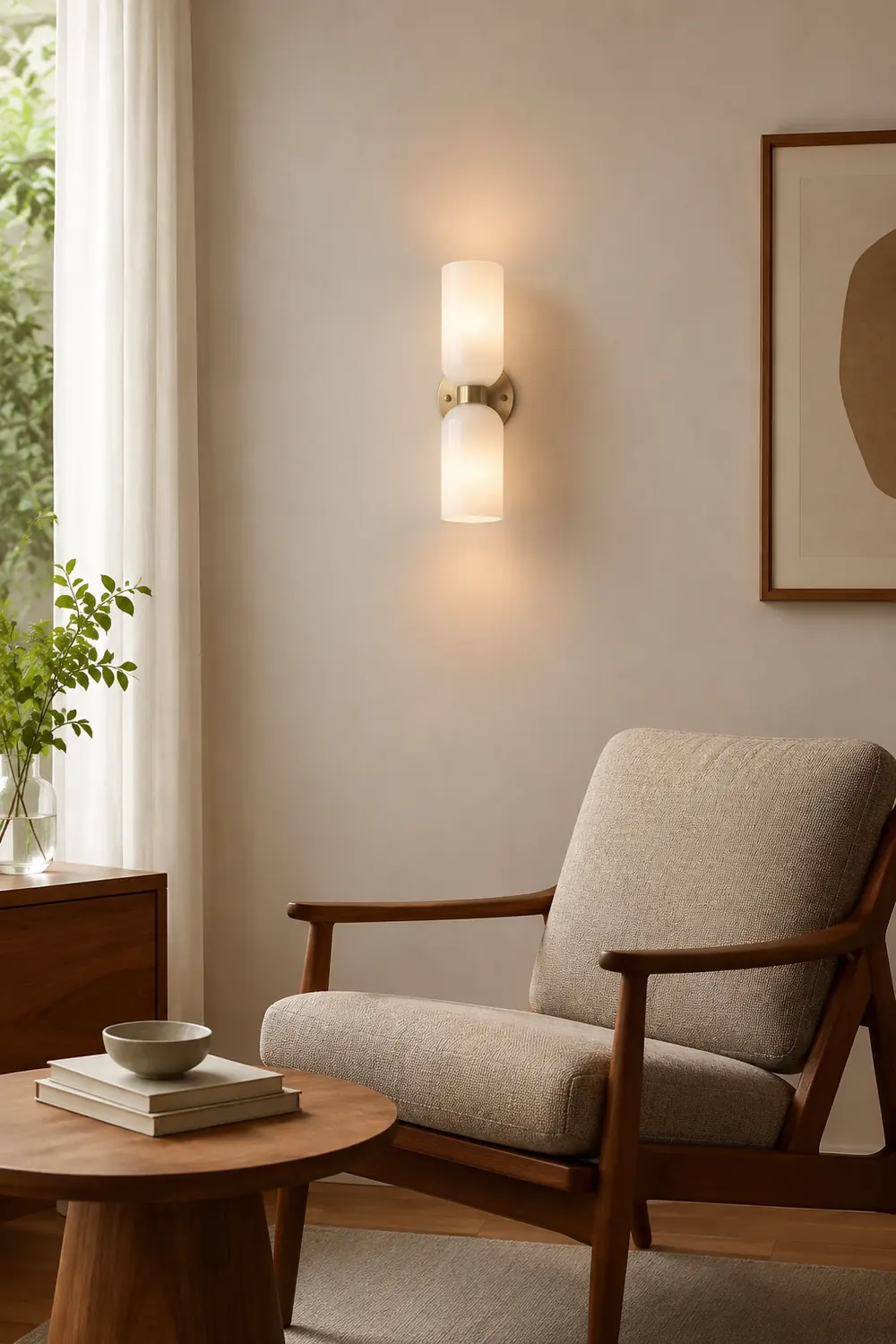 Meza Wall Lamp Simple Double-head, White/Blue/Gray/Chrome, Bedroom - Lumpaz