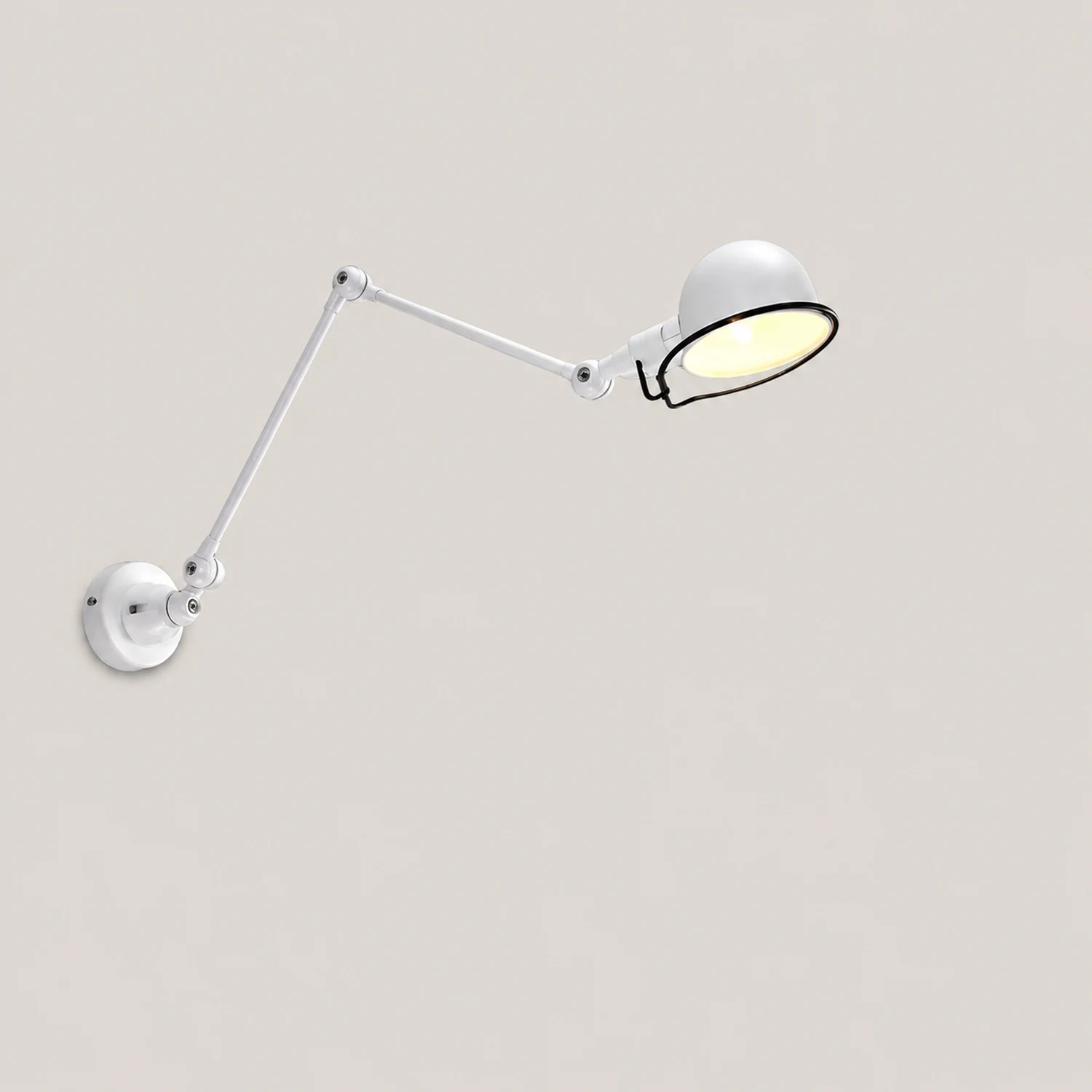 Brady Wall Lamp Bowl Circle Adjustable Metal, 2 Color, Living Room - Lumpaz