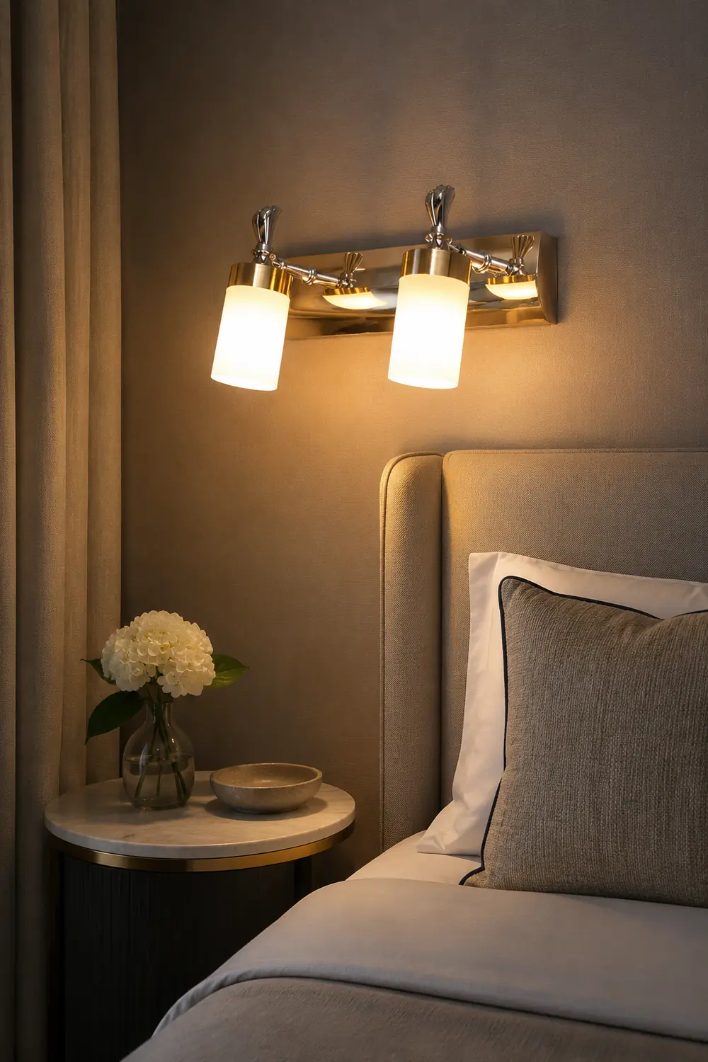 Leigh Modern Metal Vanity Wall Lamp, Gold, Bathroom, 2/3/4 Light - Lumpaz