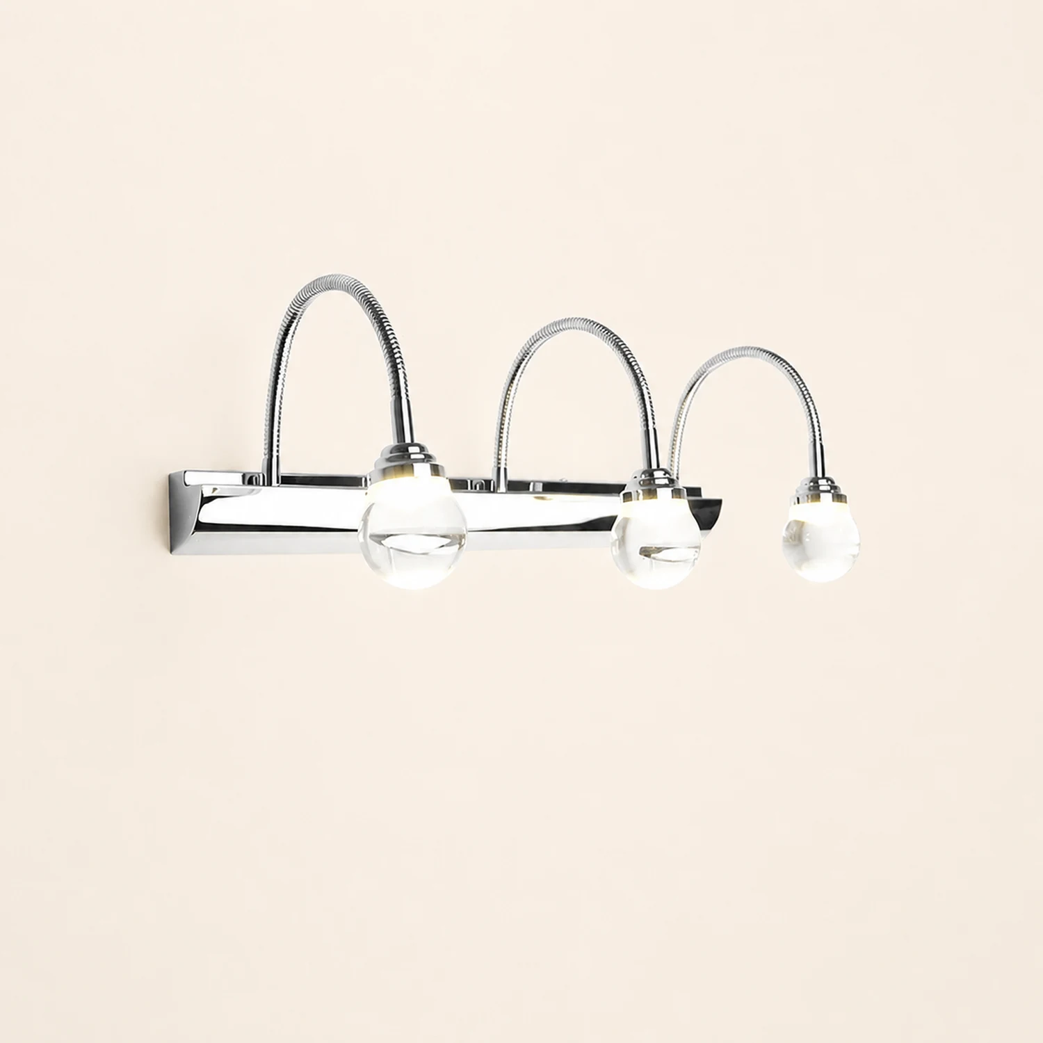 Leigh Modern Curve Around Steel/Acrylic Wall Lamp, White - Lumpaz
