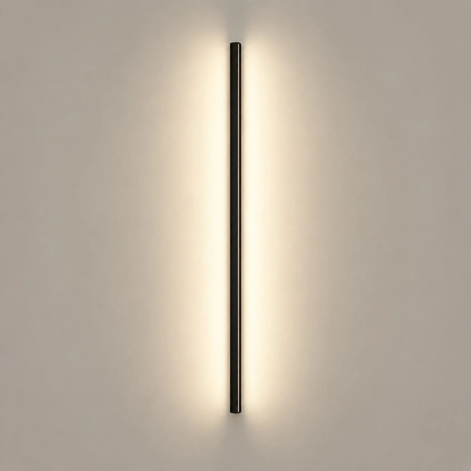 Edge Minimalist Black Bar Mirror Front Vanity Wall Lamp, Metal/Acrylic - Lumpaz