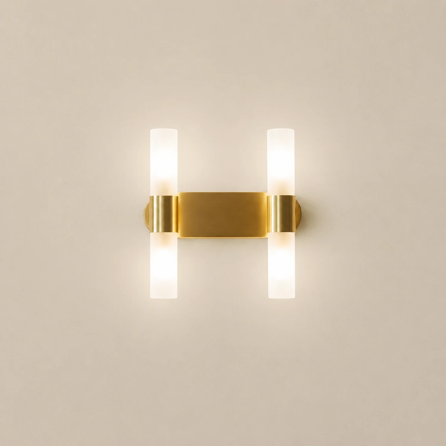 Leigh Modern Cylindrical Metal Led Wall Lamp, Gold - Lumpaz
