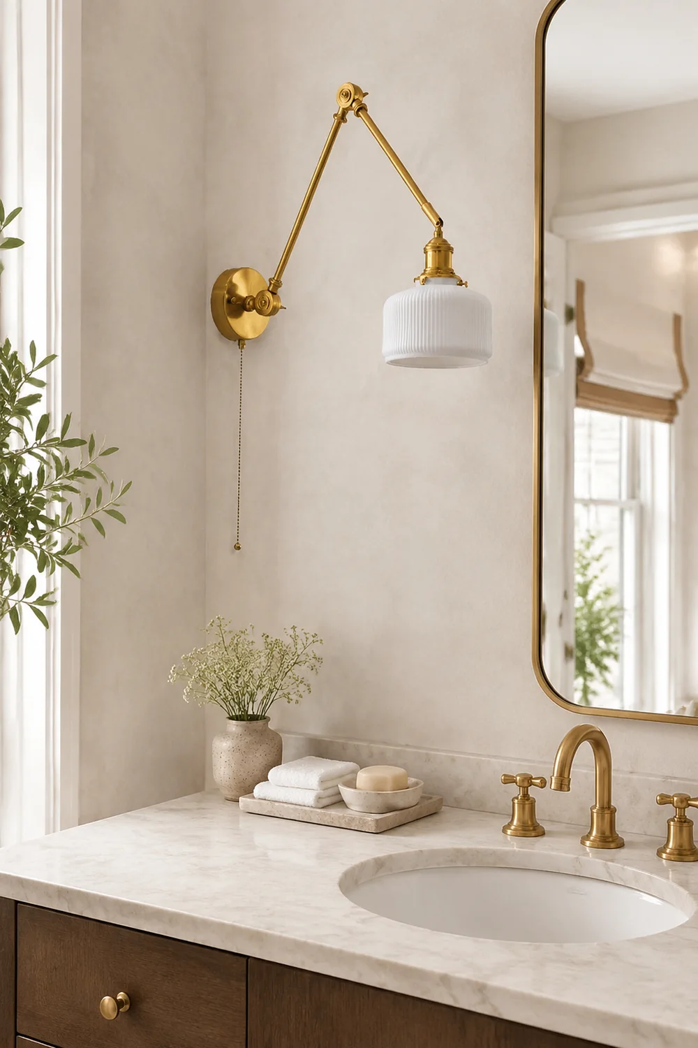 Carins Wall Lamp Modern Drum Ceramics Metal Adjustable, White - Lumpaz