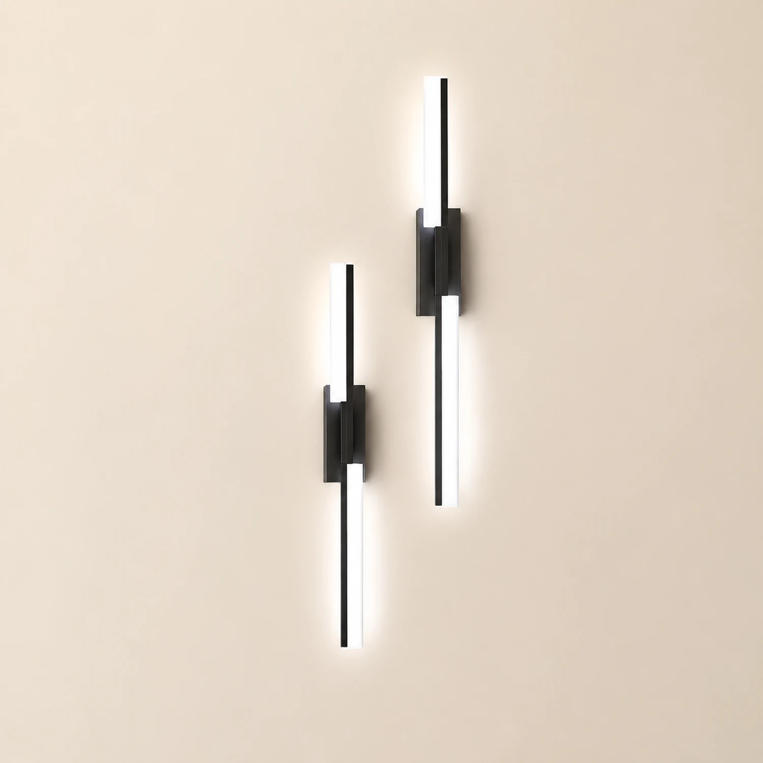 Alana Modern Geometric Metal&Silica Gel Bedroom Wall Lamp, Black/Gold - Lumpaz