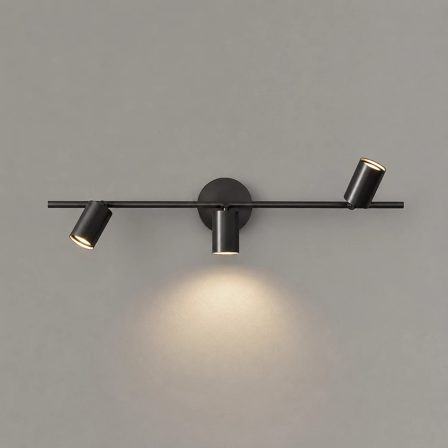 Freja Modern Cylinder Metal Wall Mounted Lamp, Black/Brass - Lumpaz
