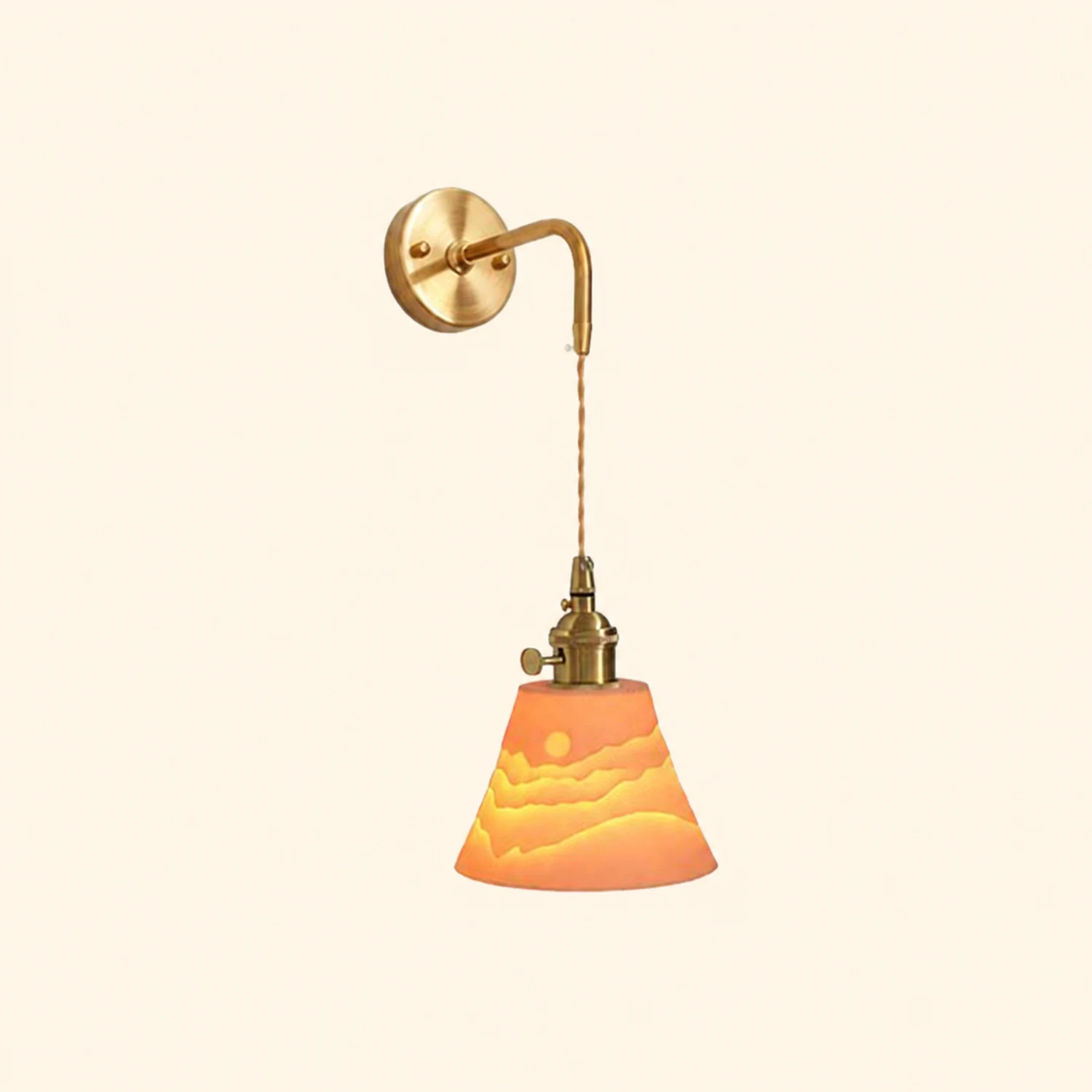 Lottie Modern Cone Wall Lamp, Metal/Ceramics - Lumpaz