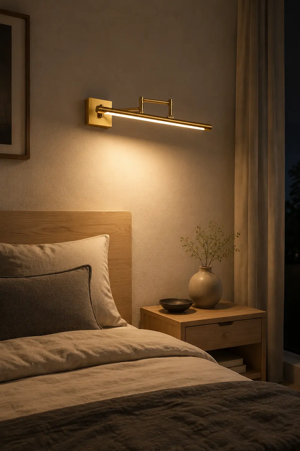 Edge Modern Adjustable Mirror Front Vanity Metal Acrylic LED Wall Lamp - Lumpaz