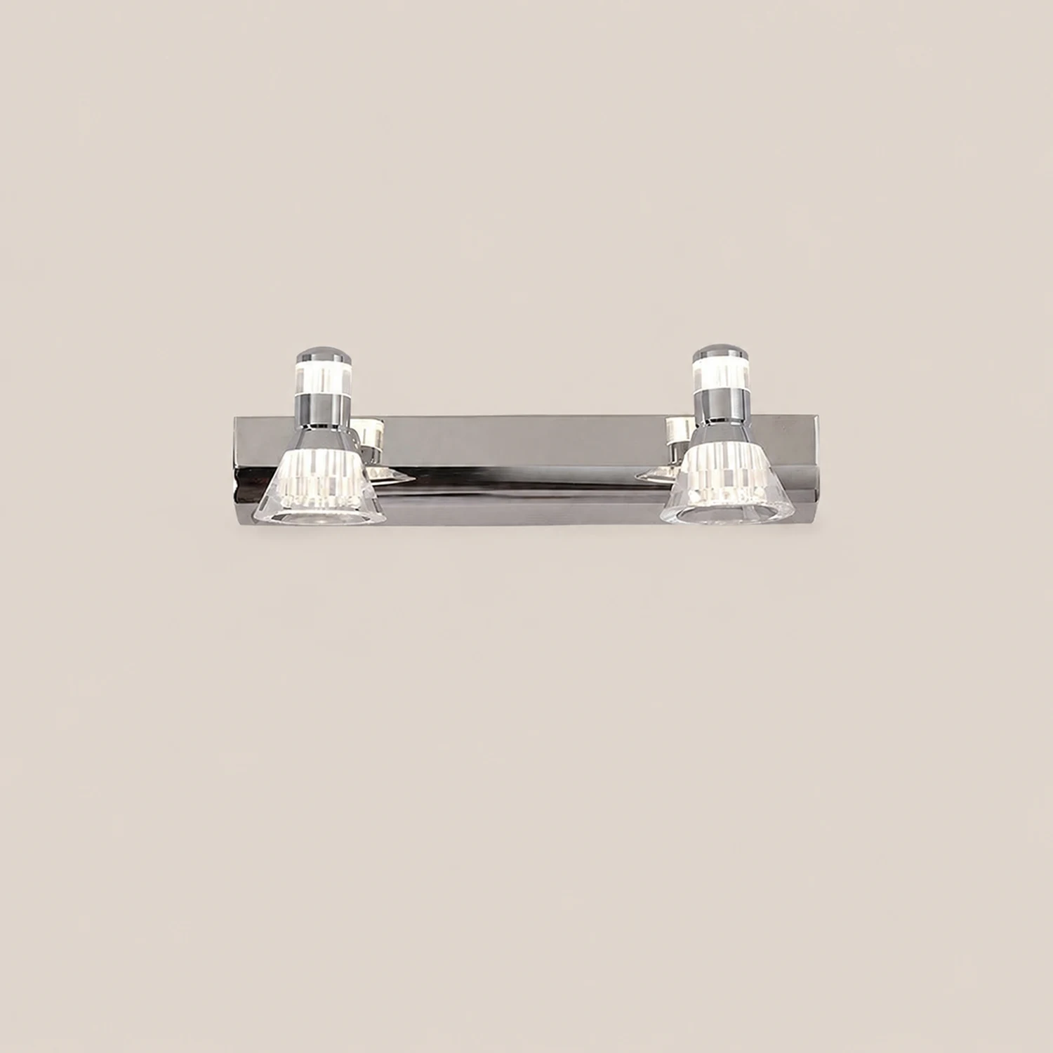 Kristy Conic Modern Multi Metal Mirror Front Vanity Wall Lamp, Silver - Lumpaz