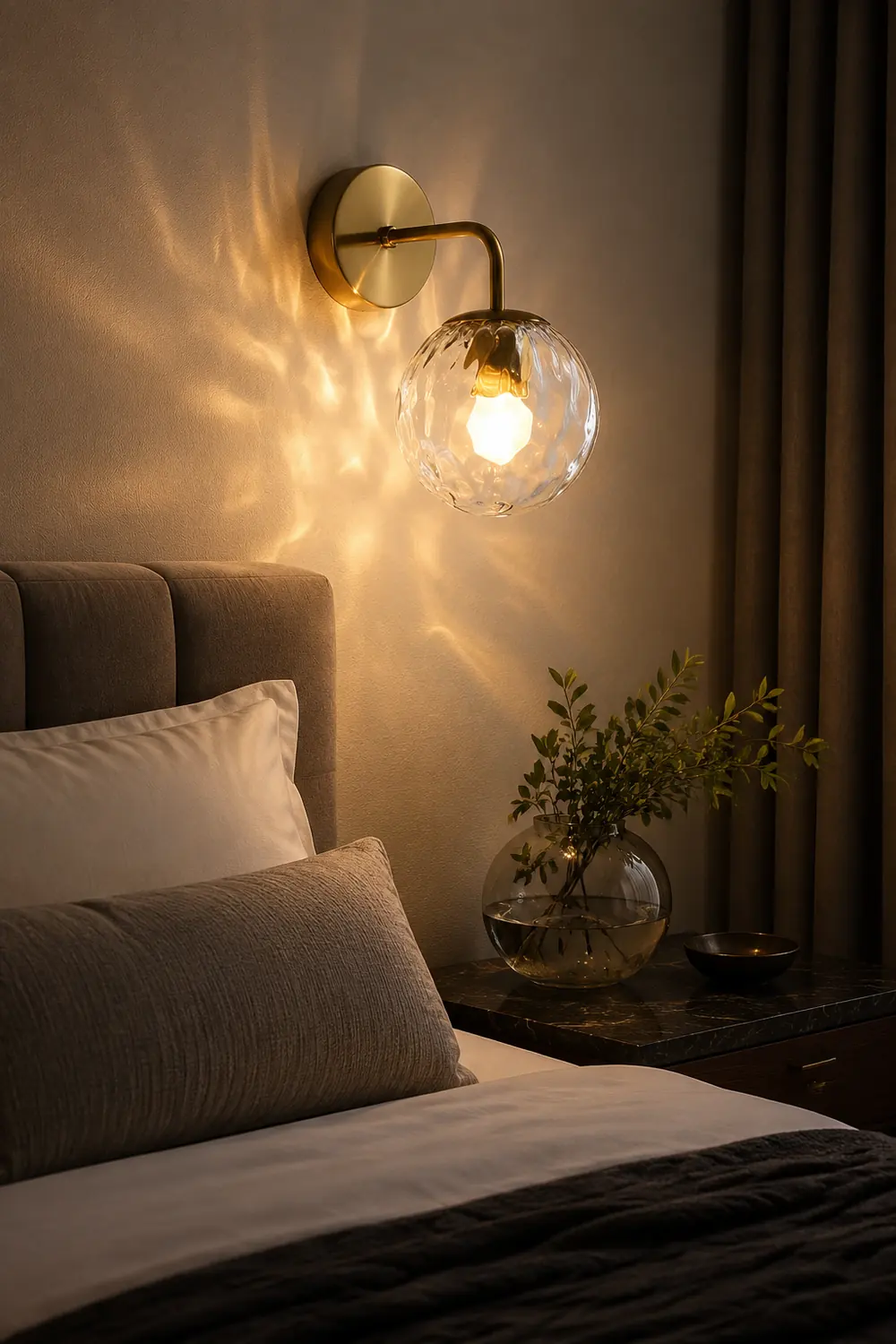 Valentina Vanity LED Wall Lamp, Black/Gold - Lumpaz