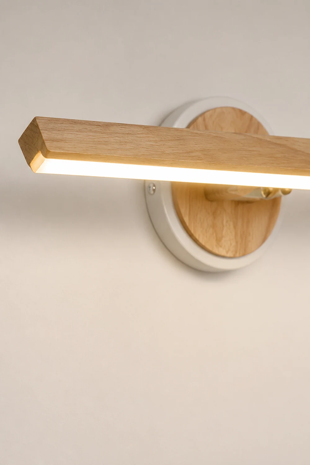 Ozawa Modern Linear Wooden Mirror Front Vanity Wall Lamp - Lumpaz