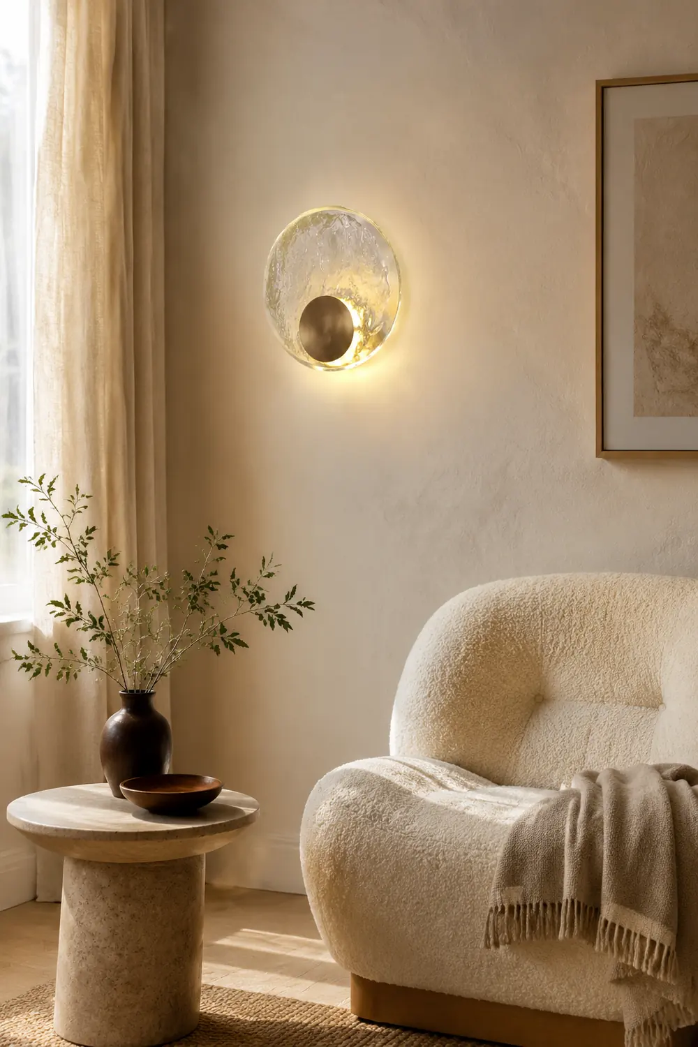 Kristy Art Deco Globe Crystal&Metal Bedroom Wall Lamp, Gold - Lumpaz