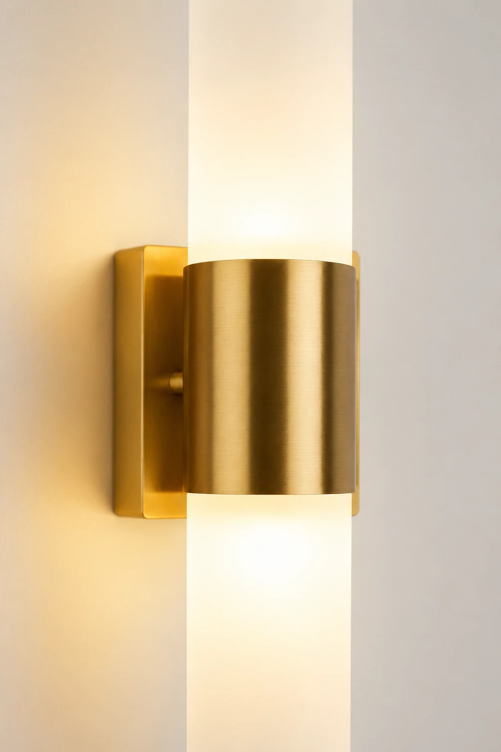 Leigh Modern Double Headed Metal Glass Vanity Wall Lamp,  Black/Gold - Lumpaz
