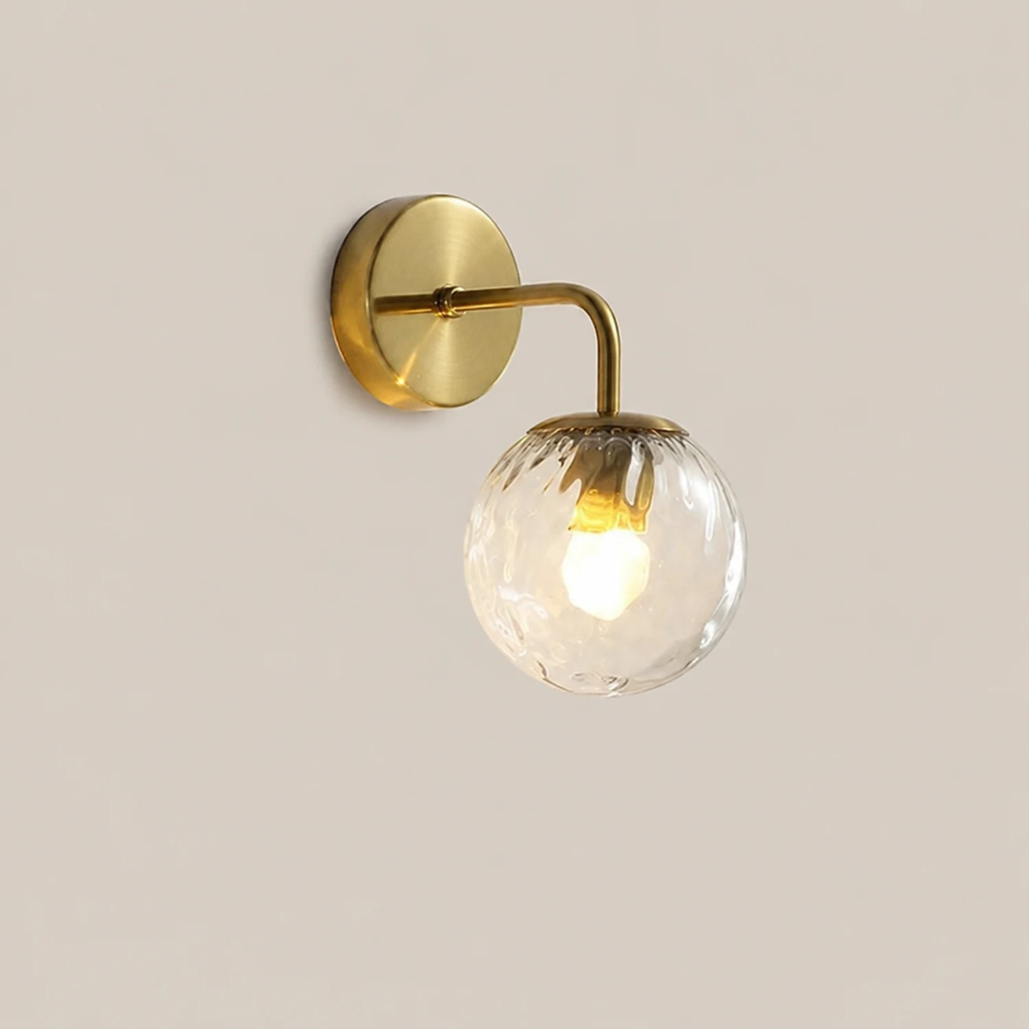 Valentina Vintage Clear Bubble Dresser Wall Lamp - Lumpaz