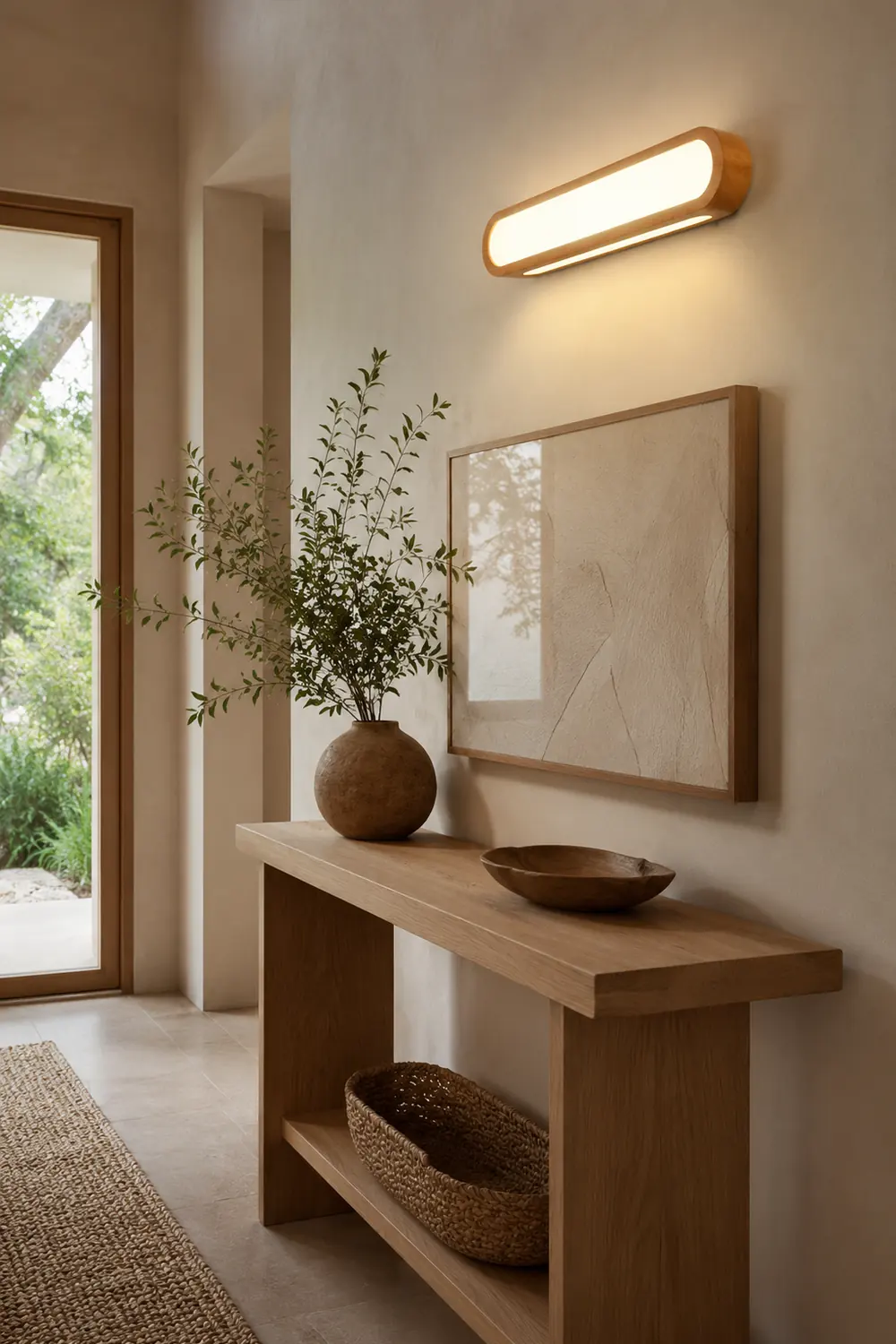 Ozawa Rectangular Wooden Energy Saving Oblong Wall Lamp - Lumpaz