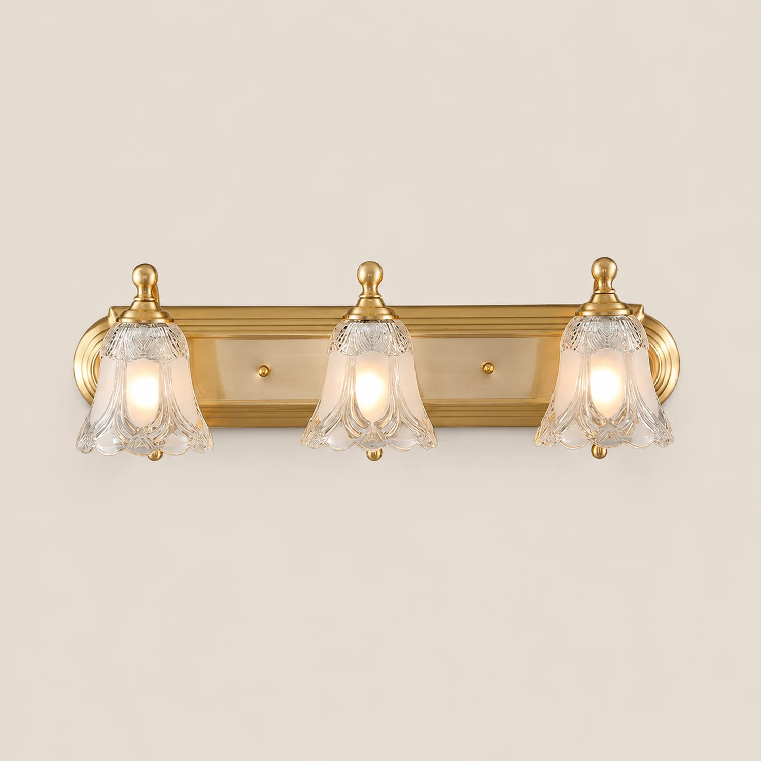 Félicie Modern Flower Metal Vanity Wall Lamp, Gold - Lumpaz