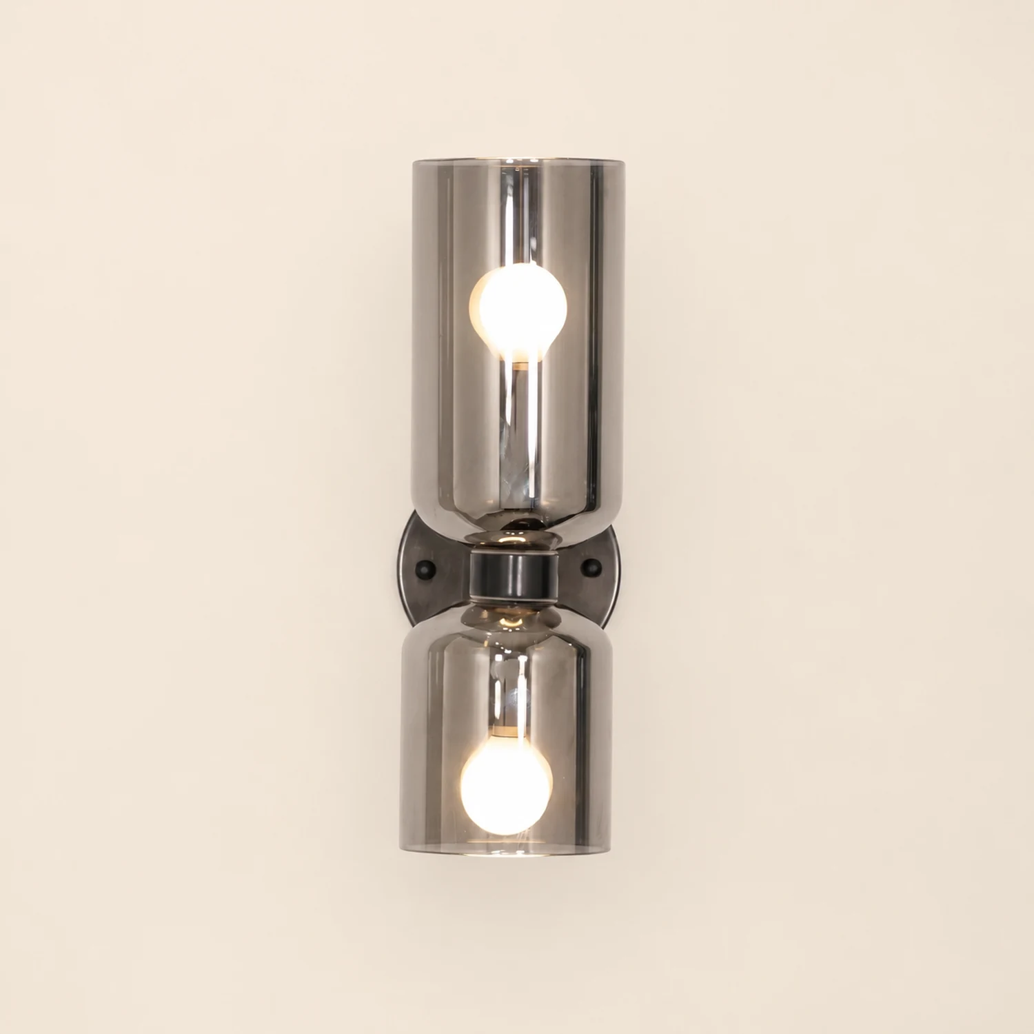 Meza Wall Lamp Simple Double-head, White/Blue/Gray/Chrome, Bedroom - Lumpaz