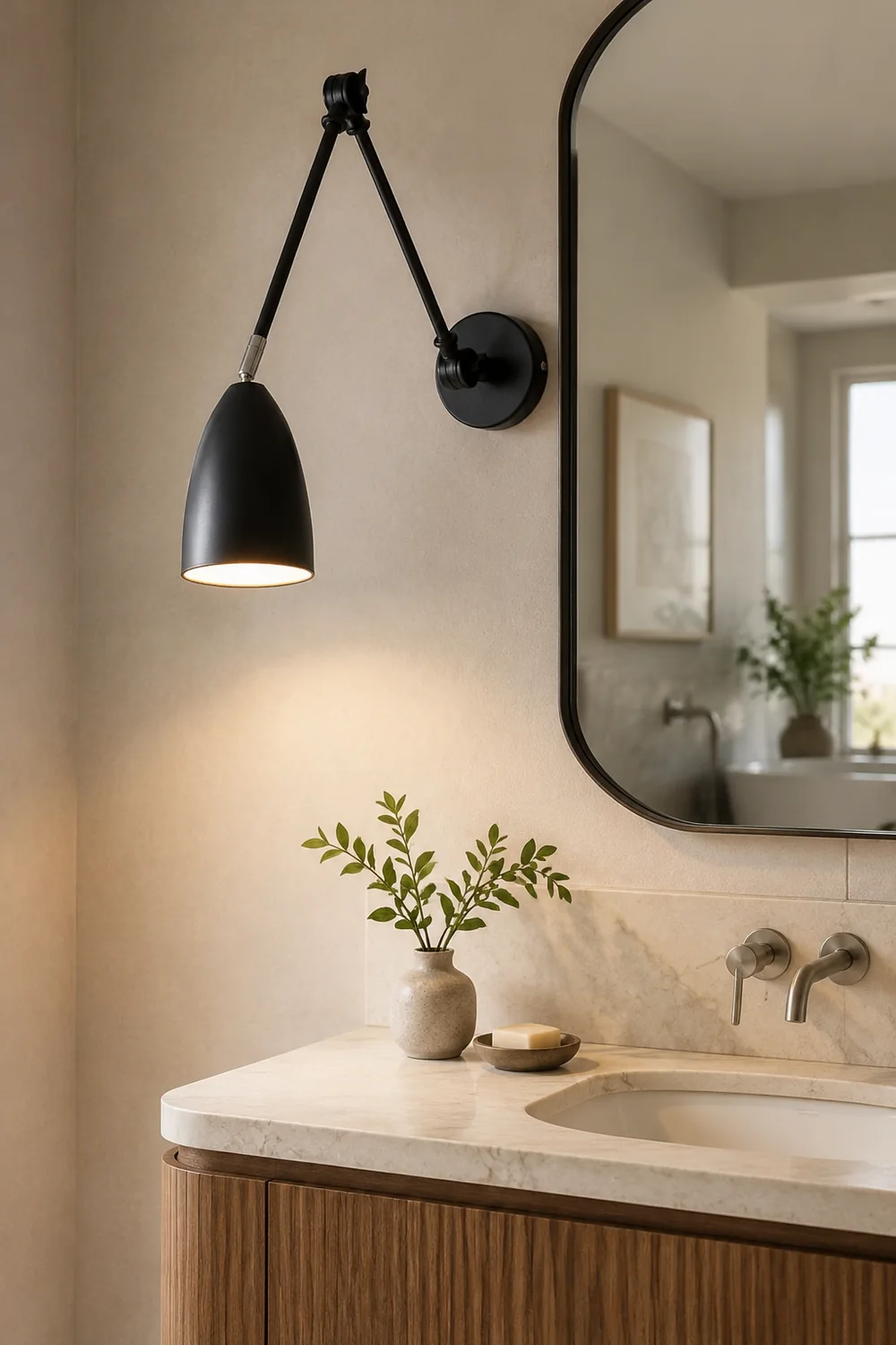 Brady Wall Lamp Minimalist/Modern, Adjustable Metal, 3 Color, Bedroom - Lumpaz