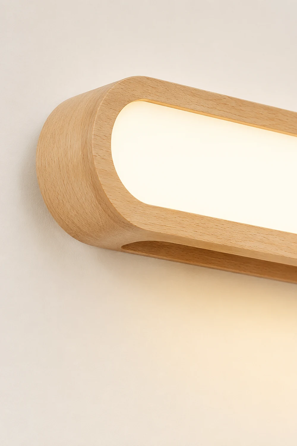 Ozawa Rectangular Wooden Energy Saving Oblong Wall Lamp - Lumpaz