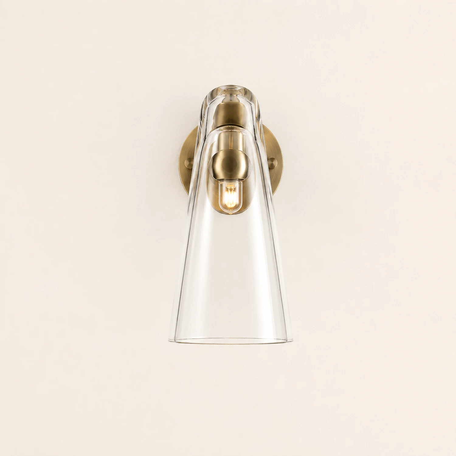 Blair Nordic Modern Wall Lamp, Glass/Metal, Living Room - Lumpaz