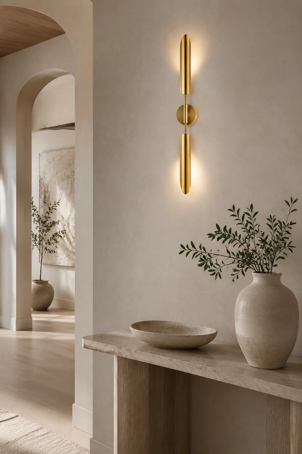 Meza Modern LED Wall Lamp Metal/Glass Warm White Garden/Corridor - Lumpaz