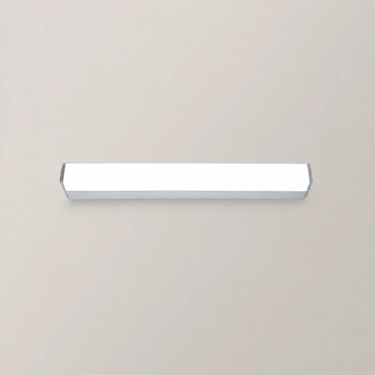 Leigh Modern Rectangular Acrylic Mirror Front Vanity Wall Lamp, White - Lumpaz