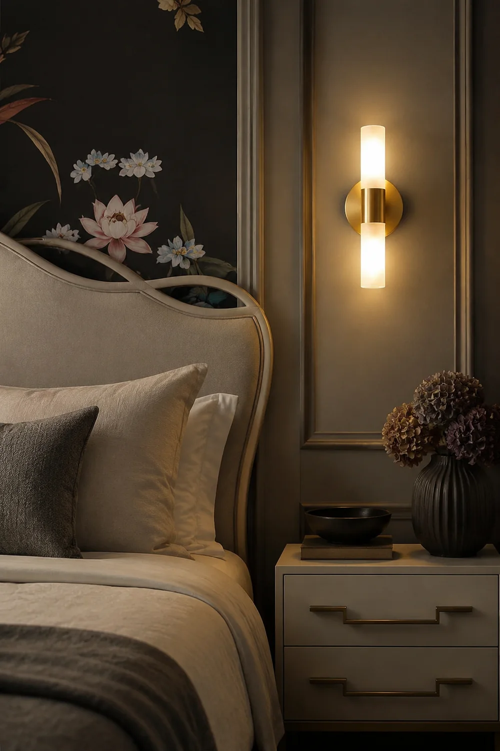Leigh Modern Cylindrical Metal Led Wall Lamp, Gold - Lumpaz