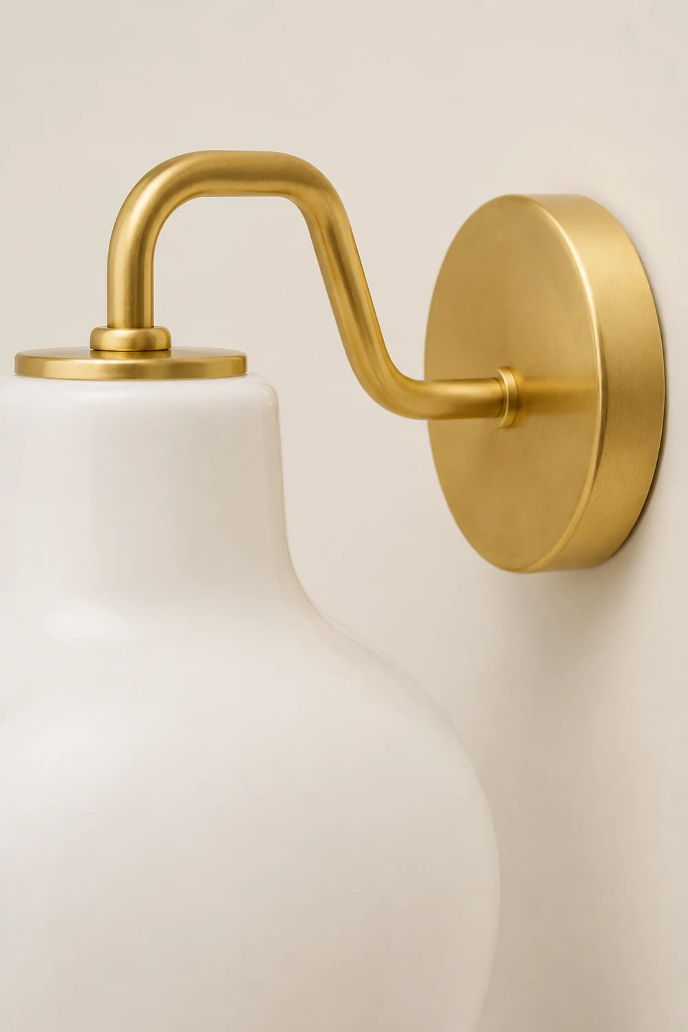 Lily Simple Dome Shape Vanity Wall Lamp, Metal/Glass - Lumpaz