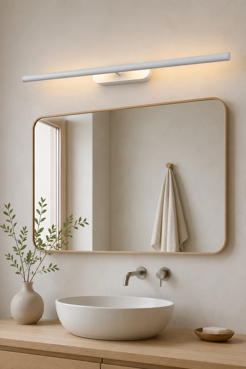 Edge Minimaliste Edge Tube Mirror Front Vanity Wall Lamp - Lumpaz