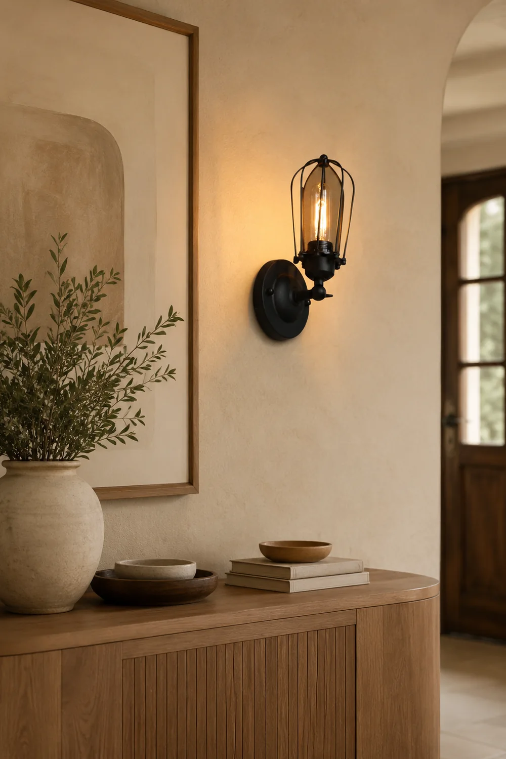 Alessio Vintage Iron Wall Lamp, Black/Rust/Bronze/Gold/Silver - Lumpaz