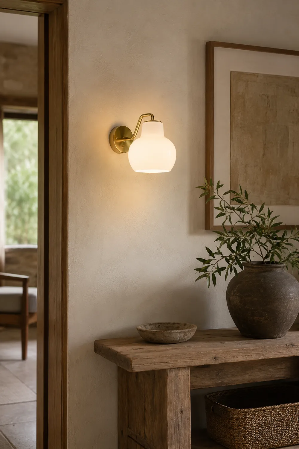 Hailie Vintage Dome LED Metal/Glass Wall Lamp For Mirror, White - Lumpaz