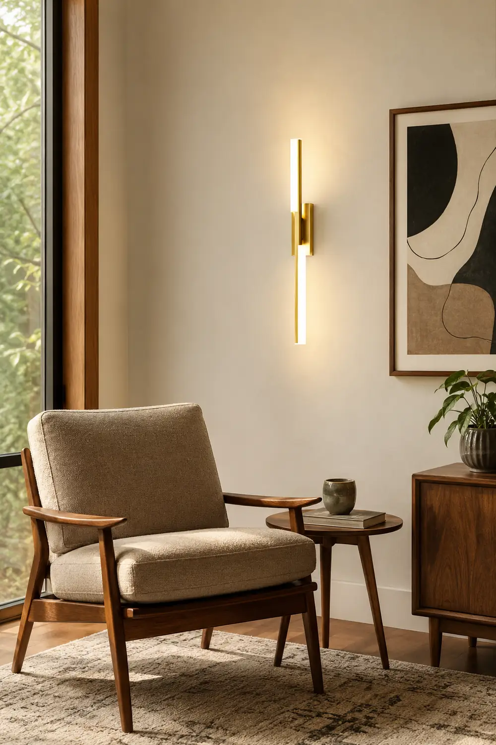 Alana Modern Geometric Metal&Silica Gel Bedroom Wall Lamp, Black/Gold - Lumpaz