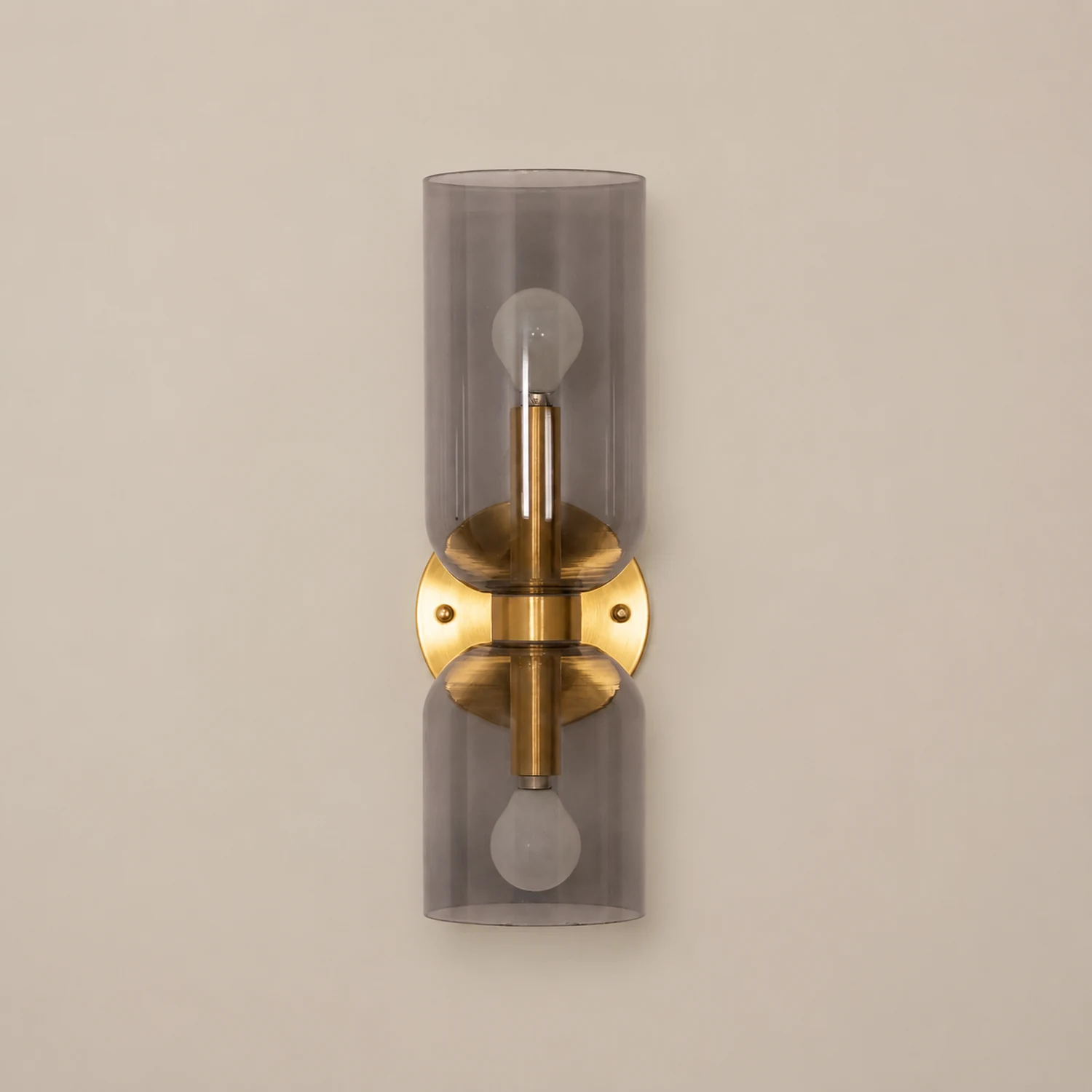Meza Wall Lamp Simple Double-head, White/Blue/Gray/Chrome, Bedroom - Lumpaz