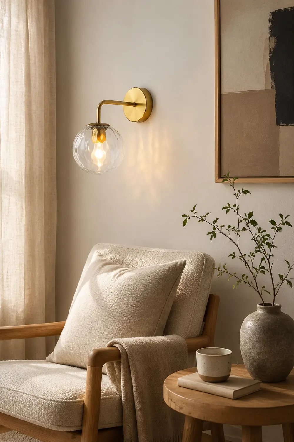 Valentina Vintage Clear Bubble Dresser Wall Lamp - Lumpaz