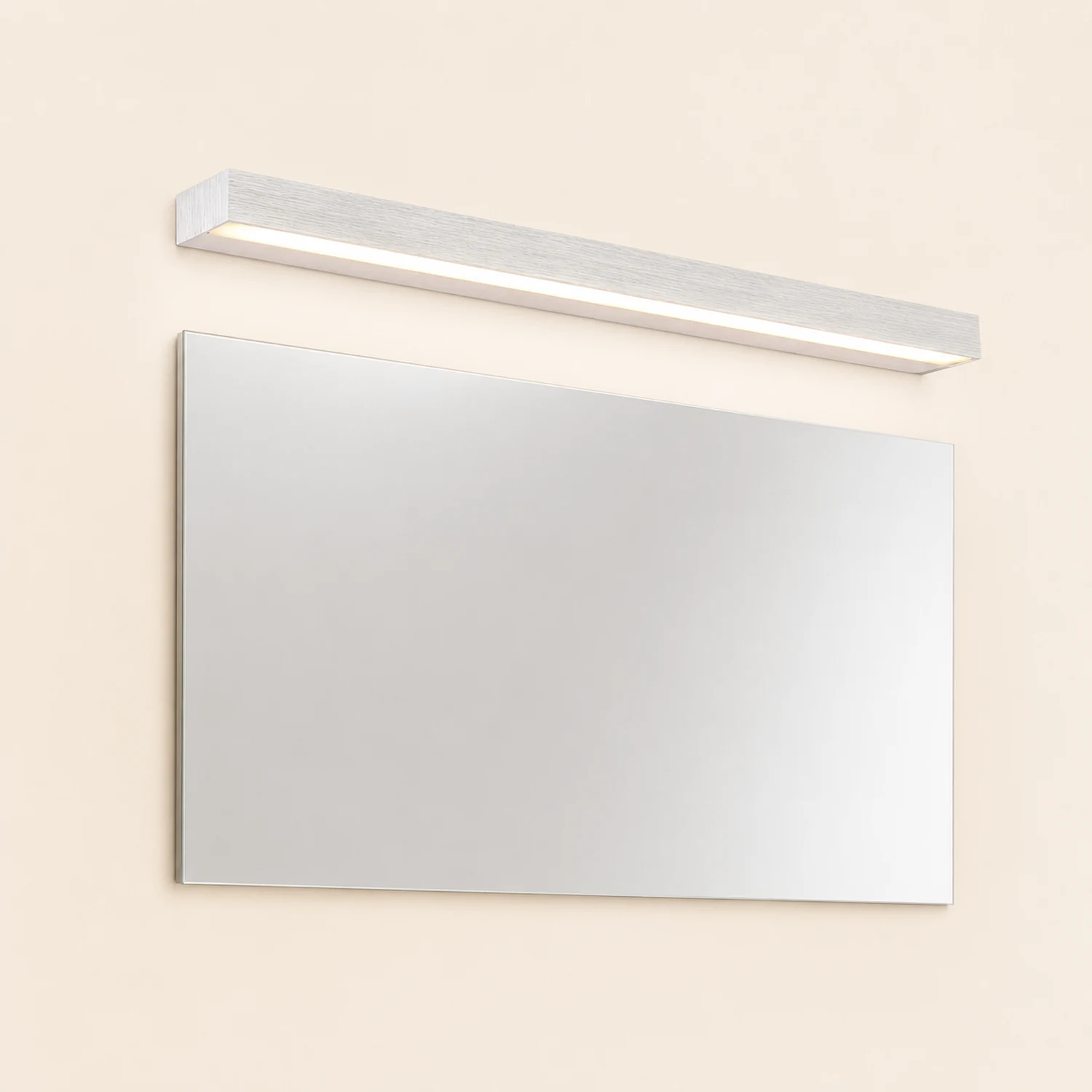 Edge Wall Lamp Linear Minimalist Mirror Front, White, Bathroom - Lumpaz