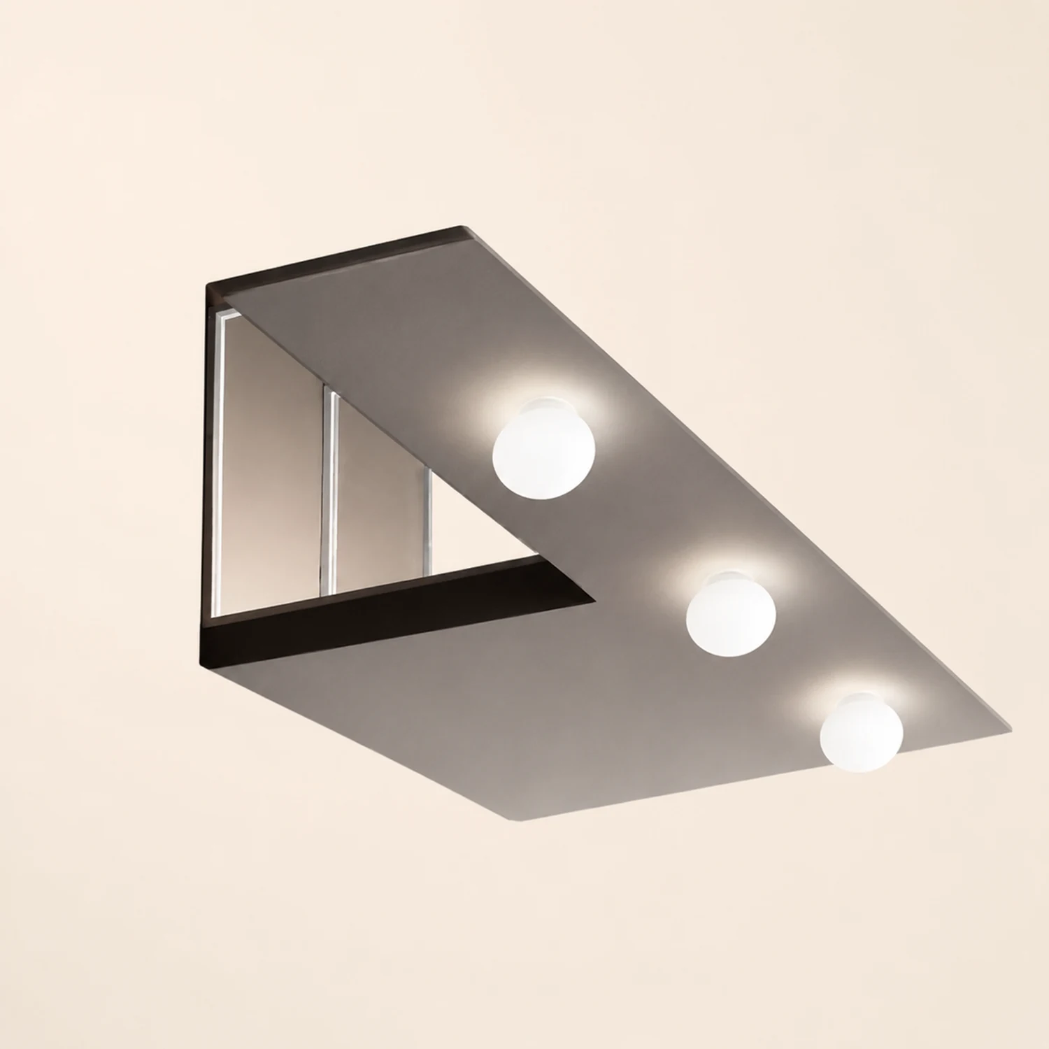 Valentina Design Geometric Glass Vanity Wall Light, White - Lumpaz