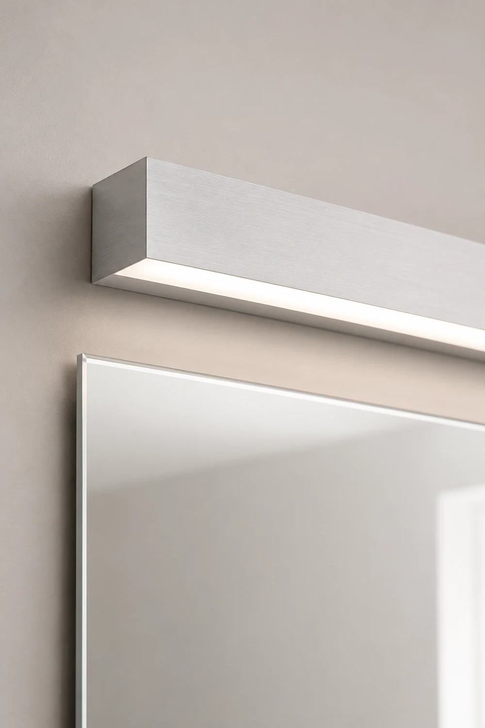 Edge Wall Lamp Linear Minimalist Mirror Front, White, Bathroom - Lumpaz