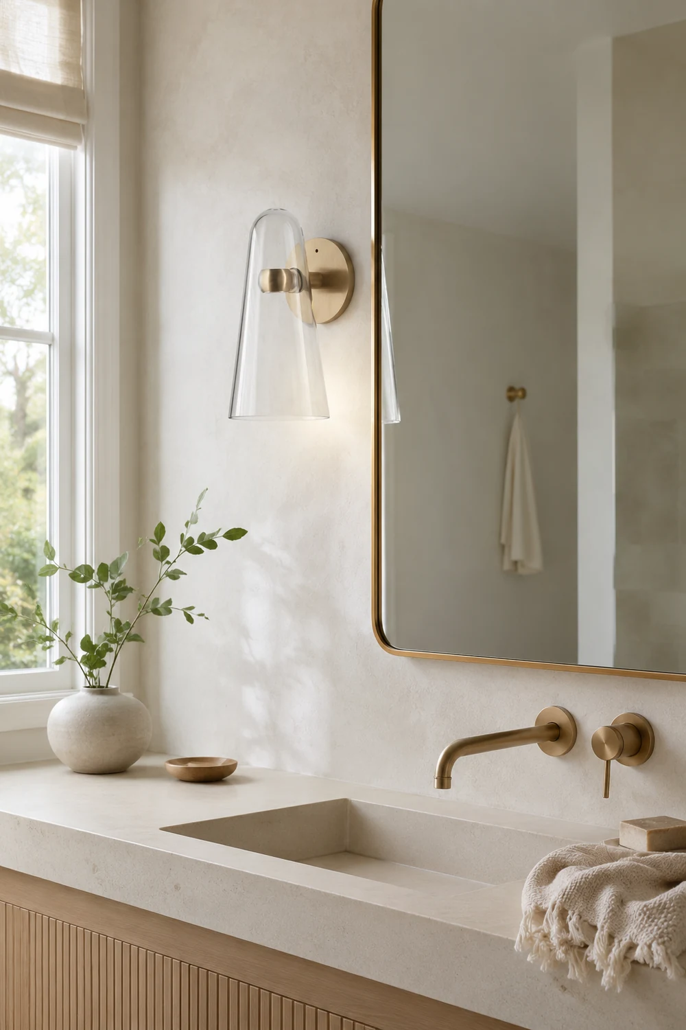 Blair Nordic Modern Wall Lamp, Glass/Metal, Living Room - Lumpaz