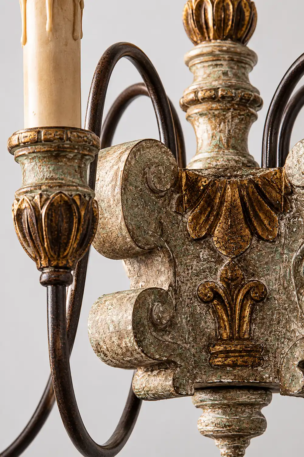 Silva Retro Design LED Chandelier Bronze Metal Living Room - Lumpaz