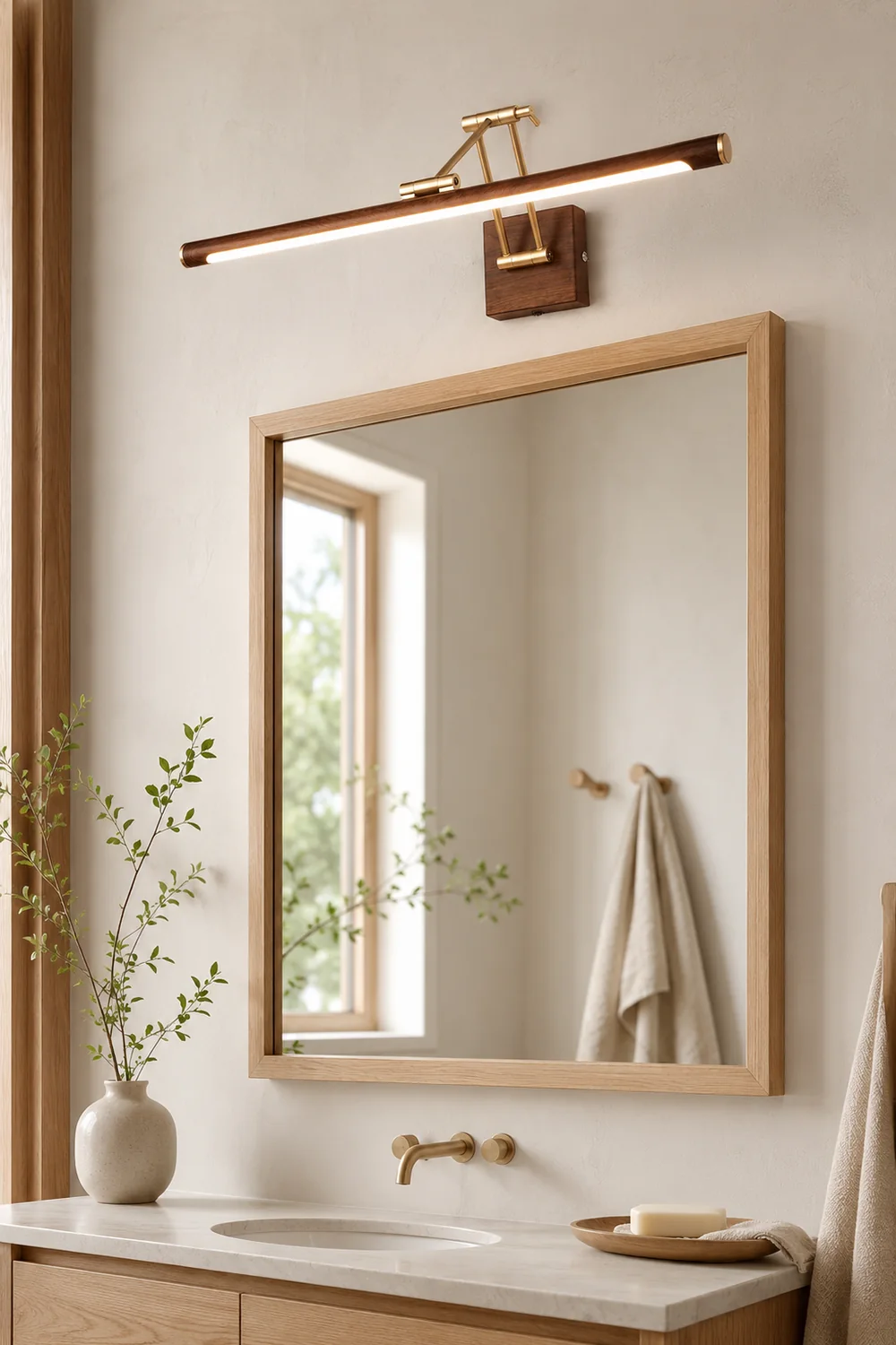 Ozawa Nordic Linear Adjustable Swing Arm Vanity Wall Lamp - Lumpaz